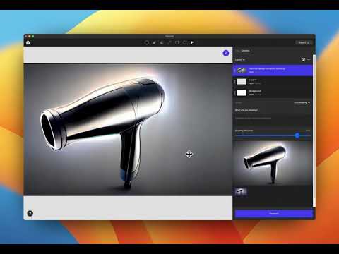 Render your sketches in seconds with AI: Hairdryer Sketch Rendered In Vizcom