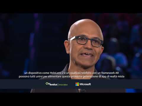Microsoft Inspire 2019 - Satya Nadella talks about Hevolus and the Natuzzi project - sub ITA