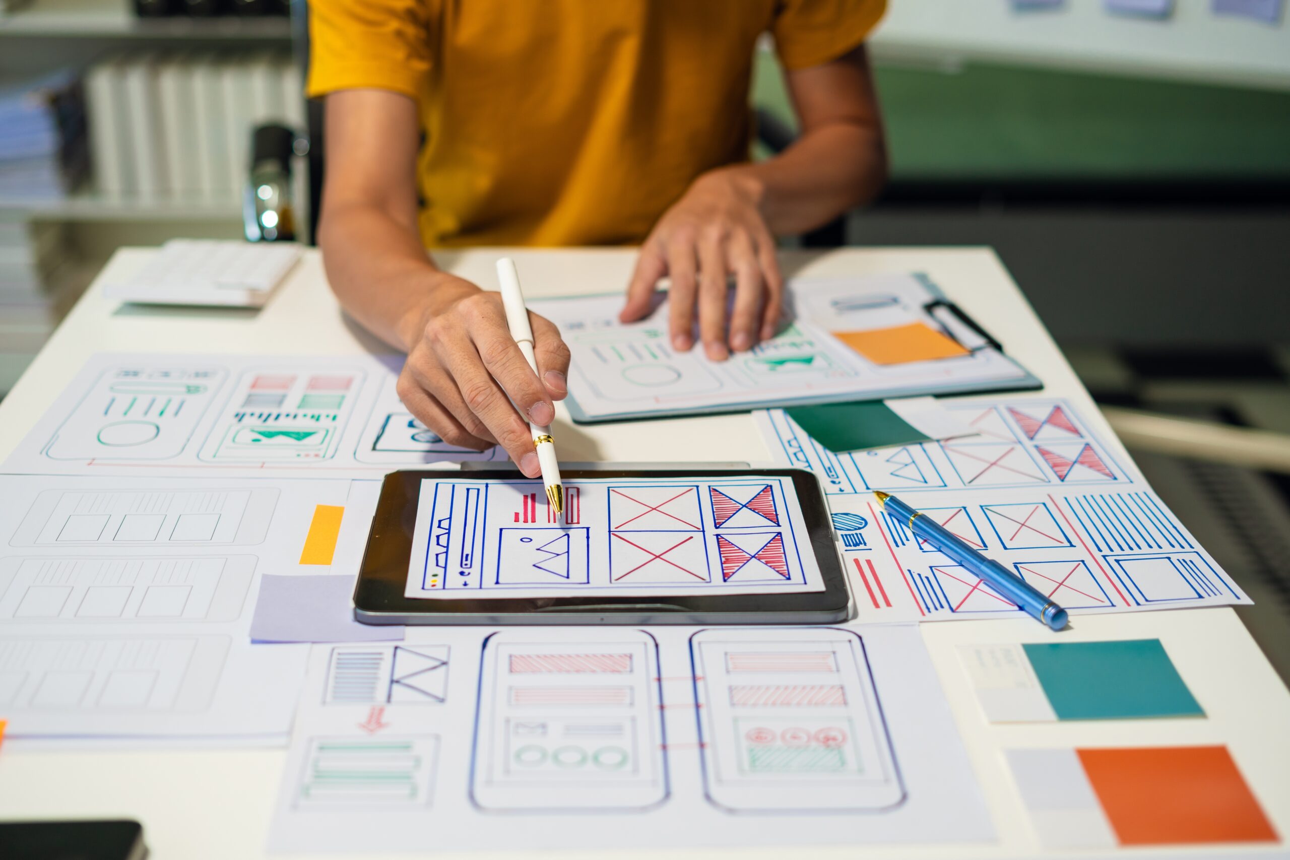 Ux,Developer,And,Ui,Designer,Brainstorming,About,Mobile,App,Interface
