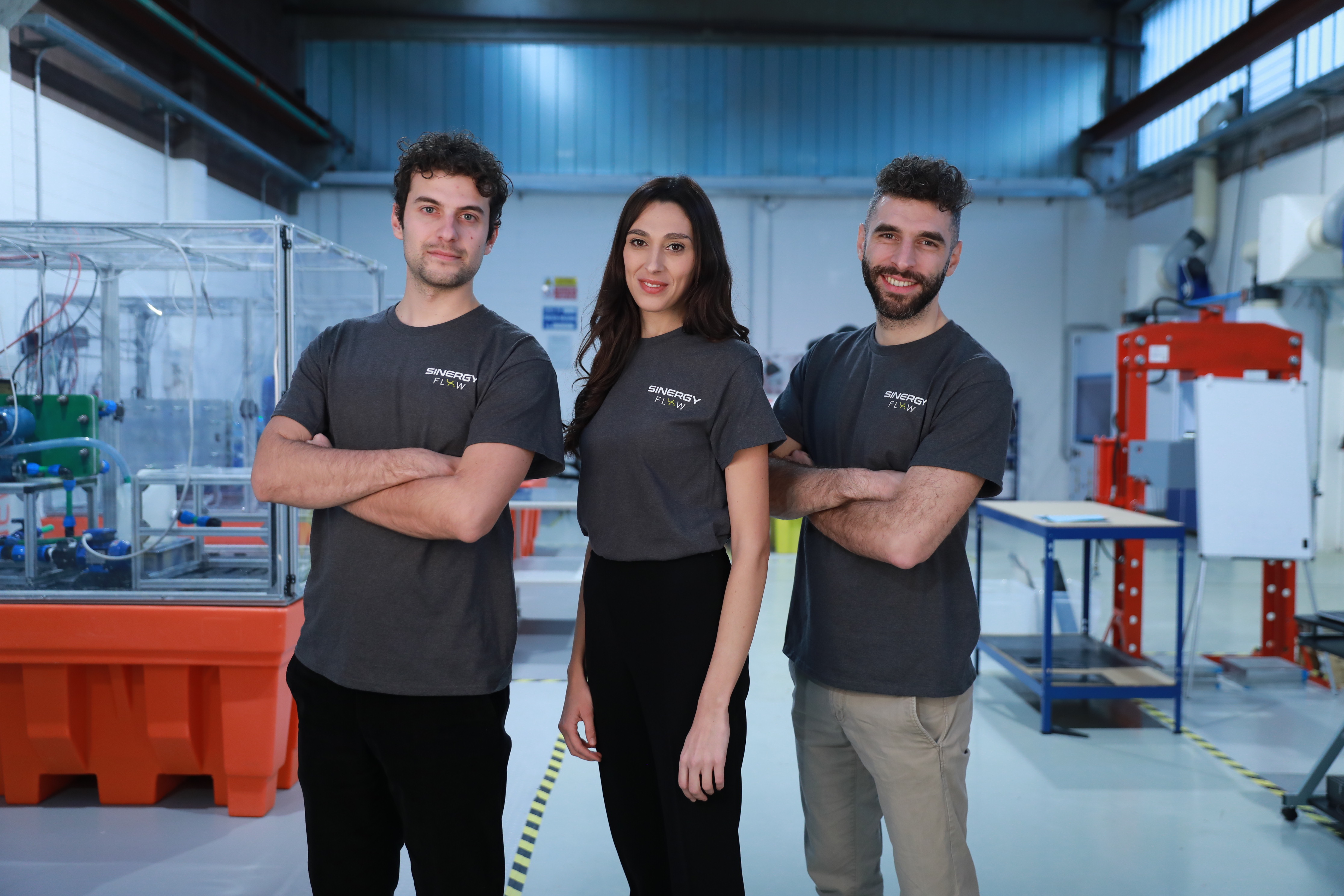 I founders di Sinergy Flow: Alessandra Accogli (CEO), Gabriele Panzeri (CTO), e Matteo Salerno (COO)