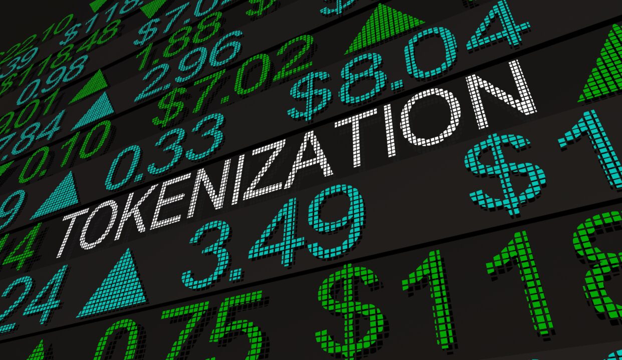 Tokenization,Stock,Market,Transaction,Investment,Encryption,3d,Illustration