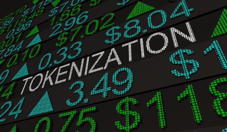 Tokenization,Stock,Market,Transaction,Investment,Encryption,3d,Illustration