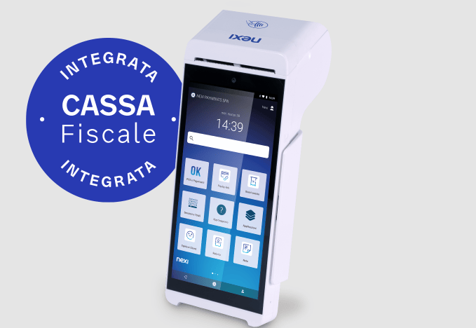 Nexi SmartPOS Mini con stampanteInnovativo e portatile con stampante integrataA 22,50 € al mese Installazione 59 €  Promo valida fino al 31/03/2026